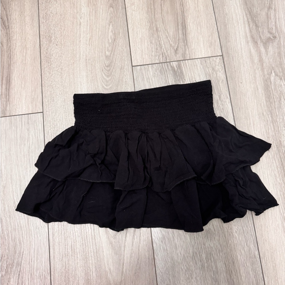 Black Ruffled Skirt